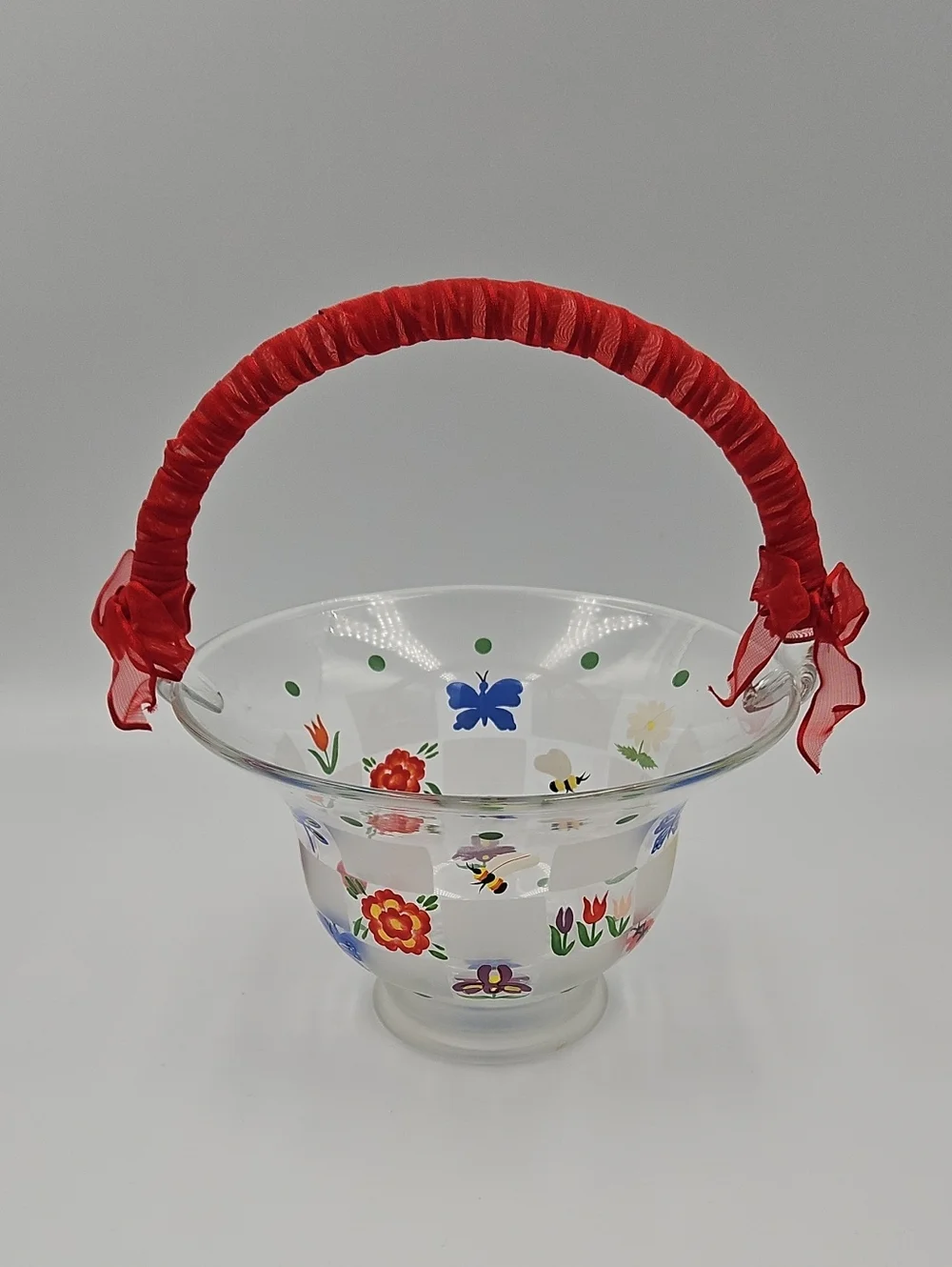 Vitage Handpainted Basket